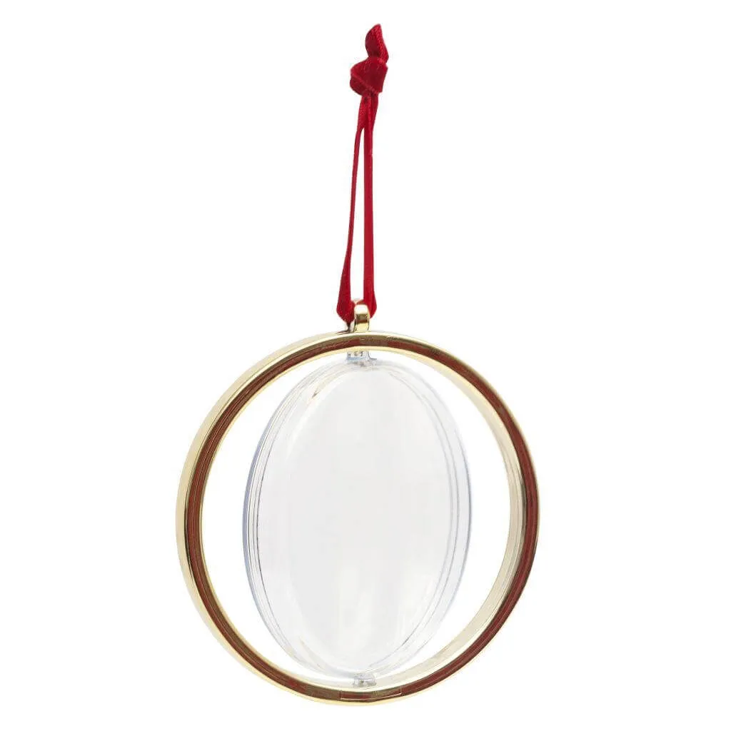 Blank Metallic Spinning Bauble Insert 70mm - Pack of 6