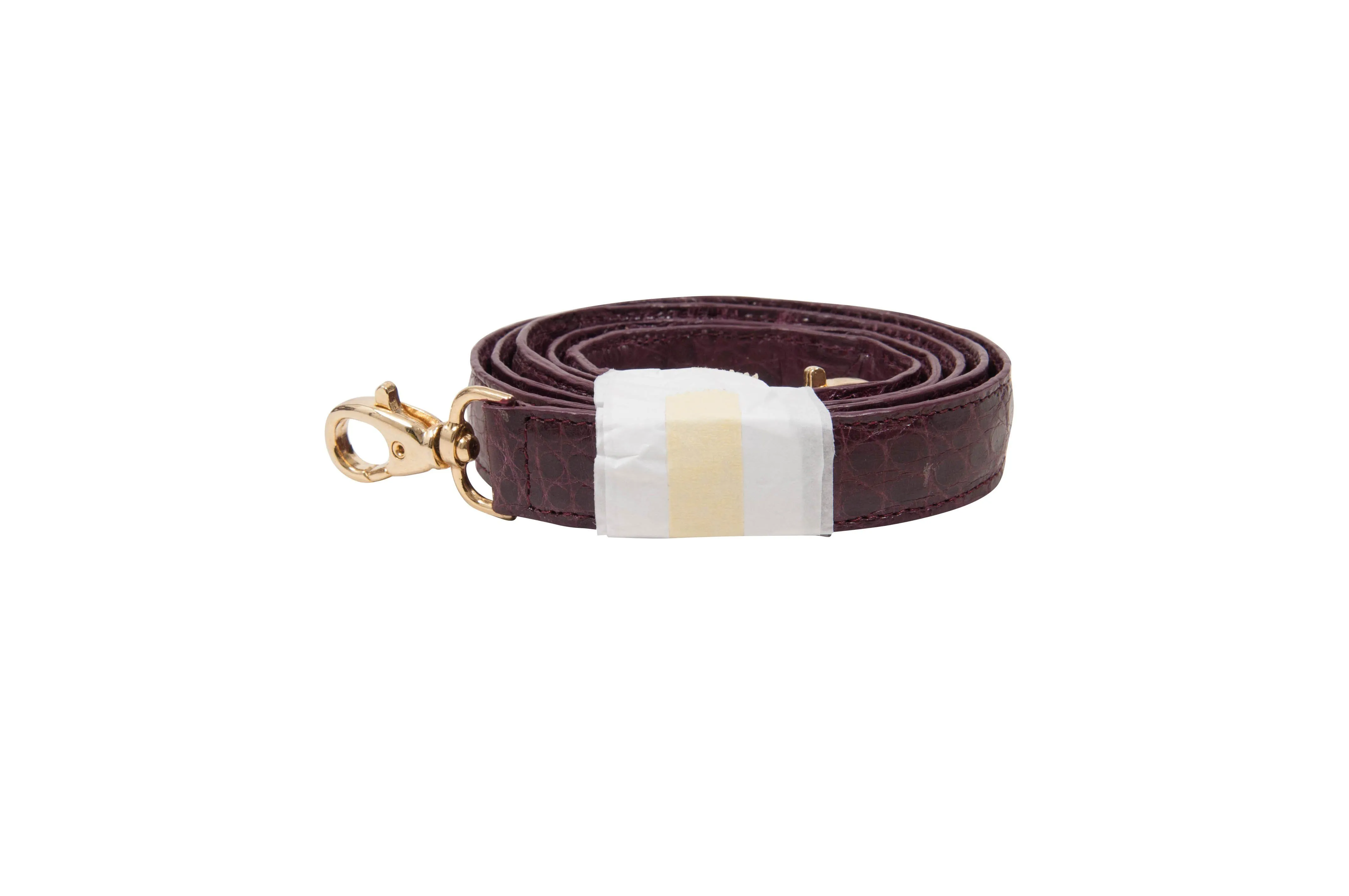 Bordeaux Crocodile Crossbody Bag