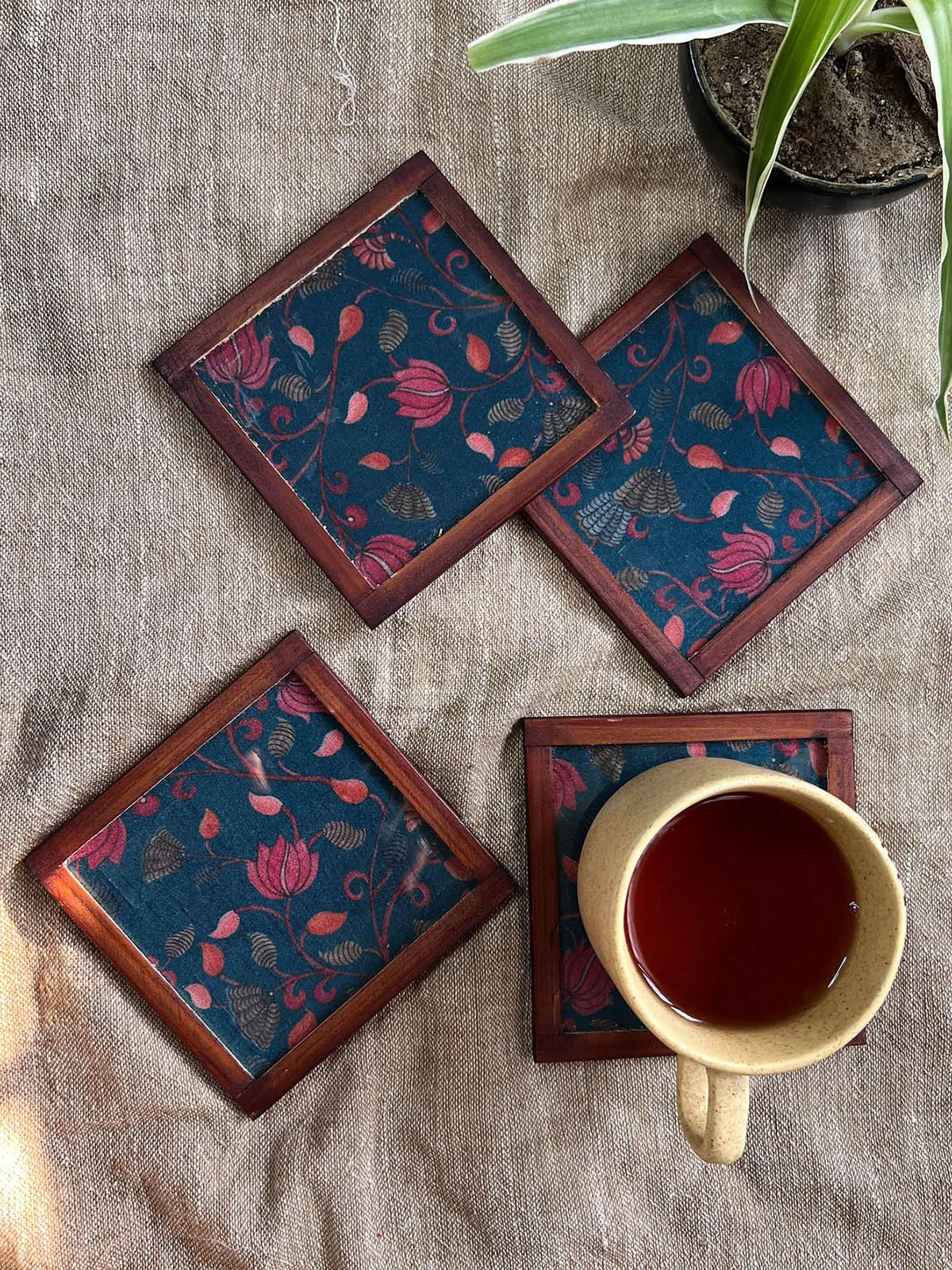 Botanical Bliss Silk  Coaster