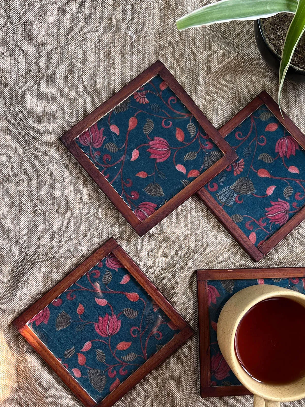 Botanical Bliss Silk  Coaster