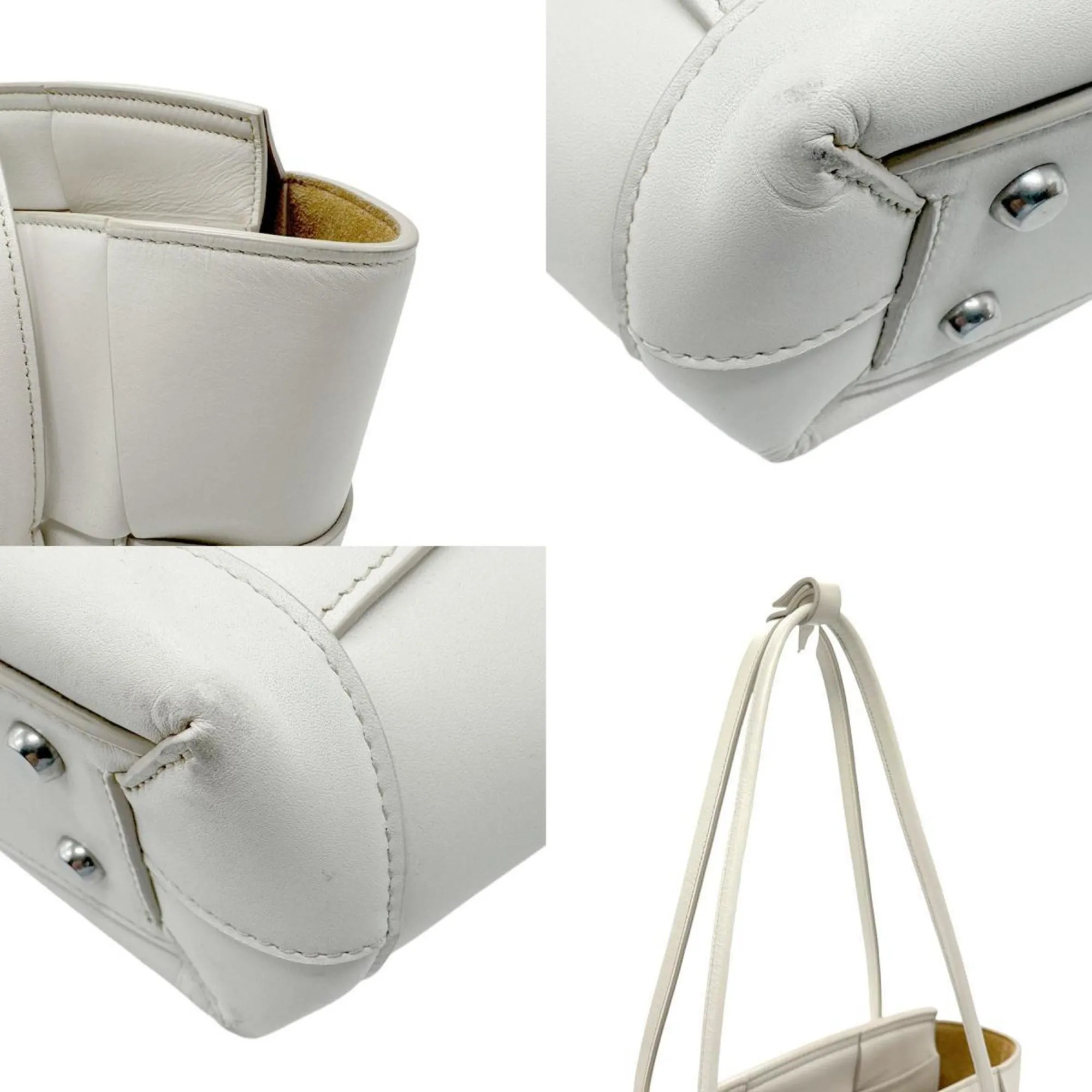 Bottega Veneta Arco White Leather Bag
