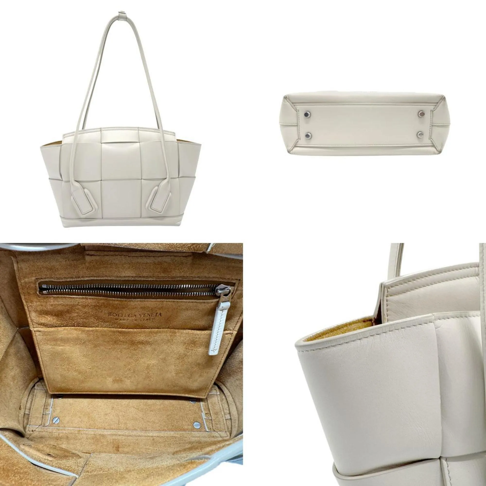 Bottega Veneta Arco White Leather Bag
