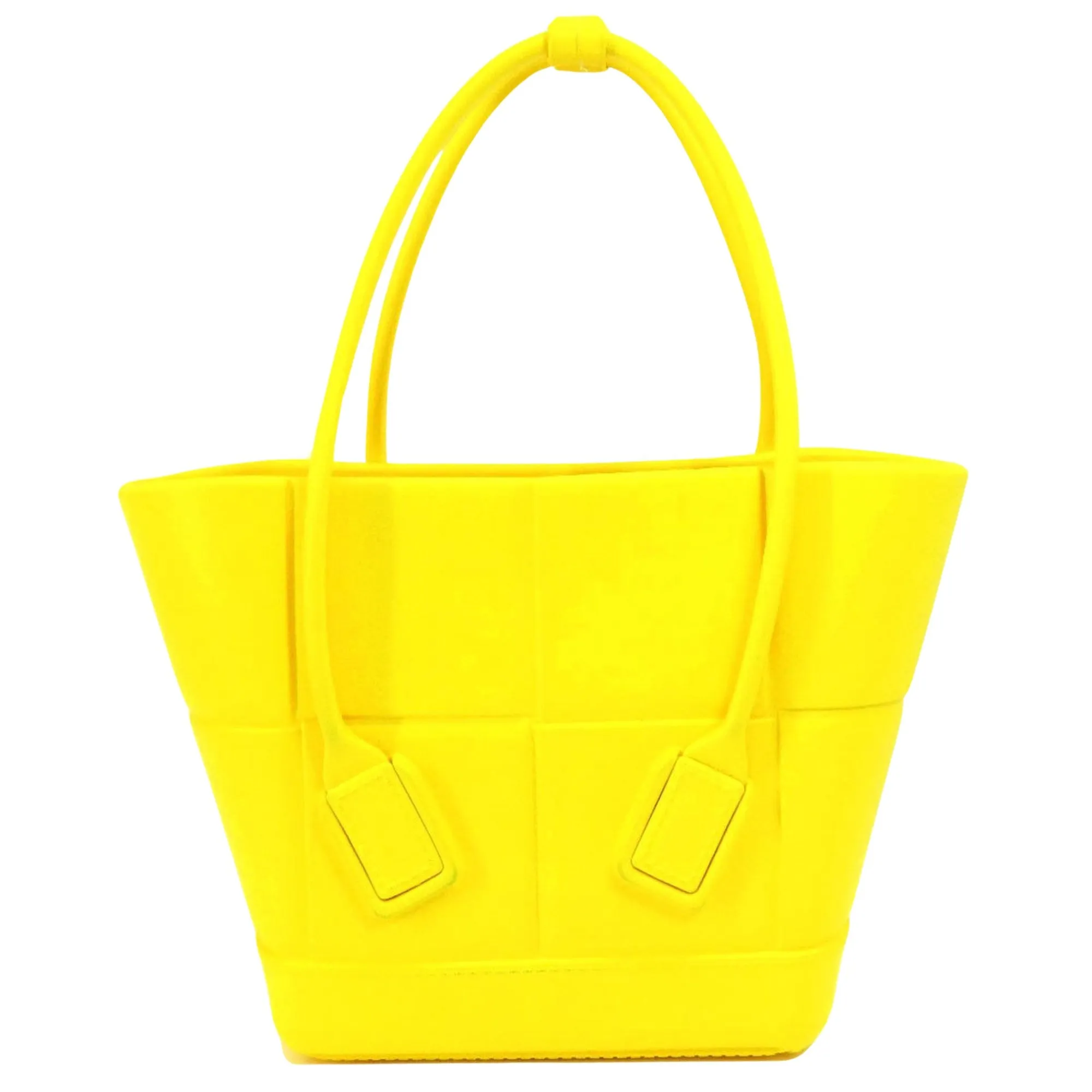 Bottega Veneta Arco Yellow Rubber Bag