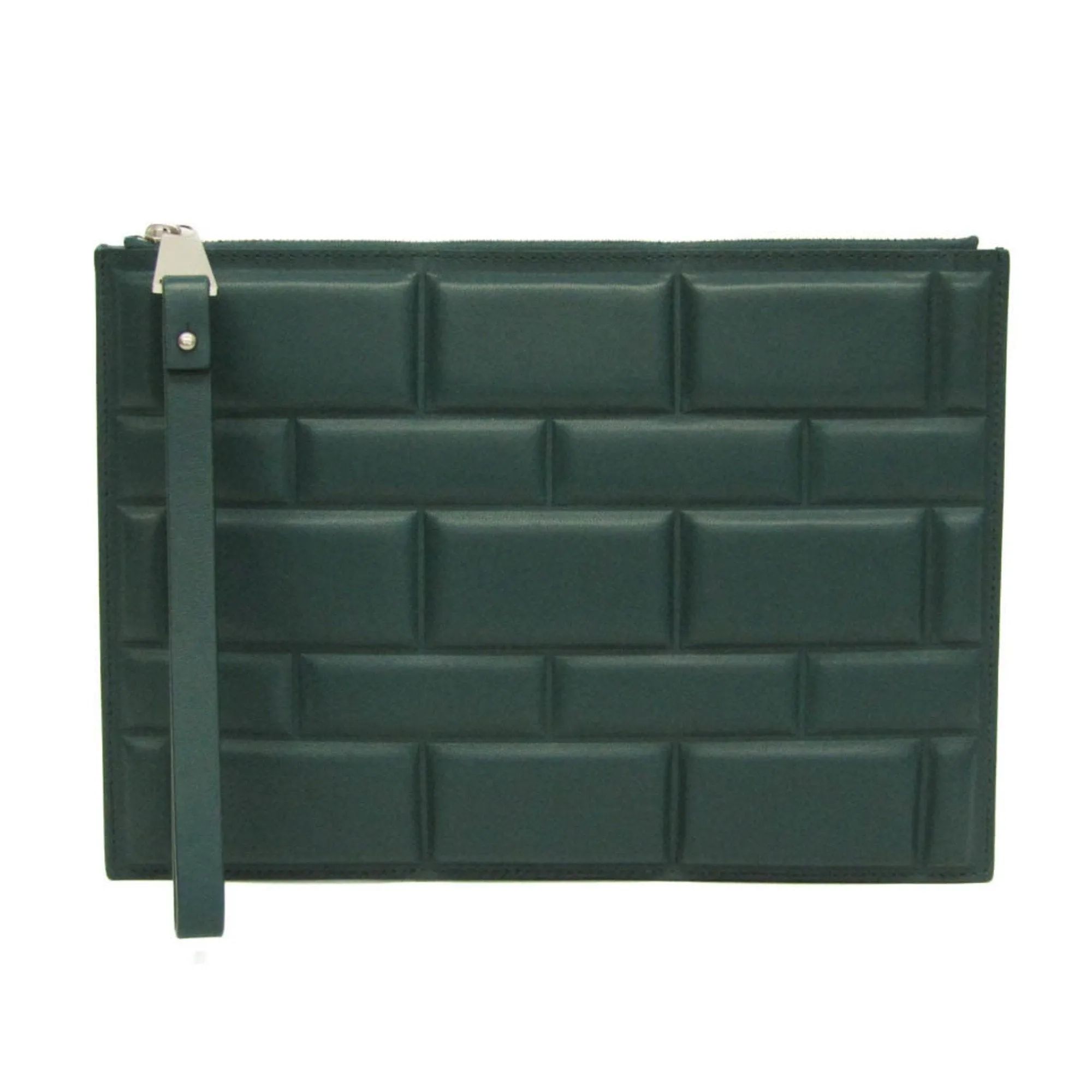 Bottega Veneta Bloc Turquoise Leather Bag