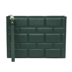 Bottega Veneta Bloc Turquoise Leather Bag