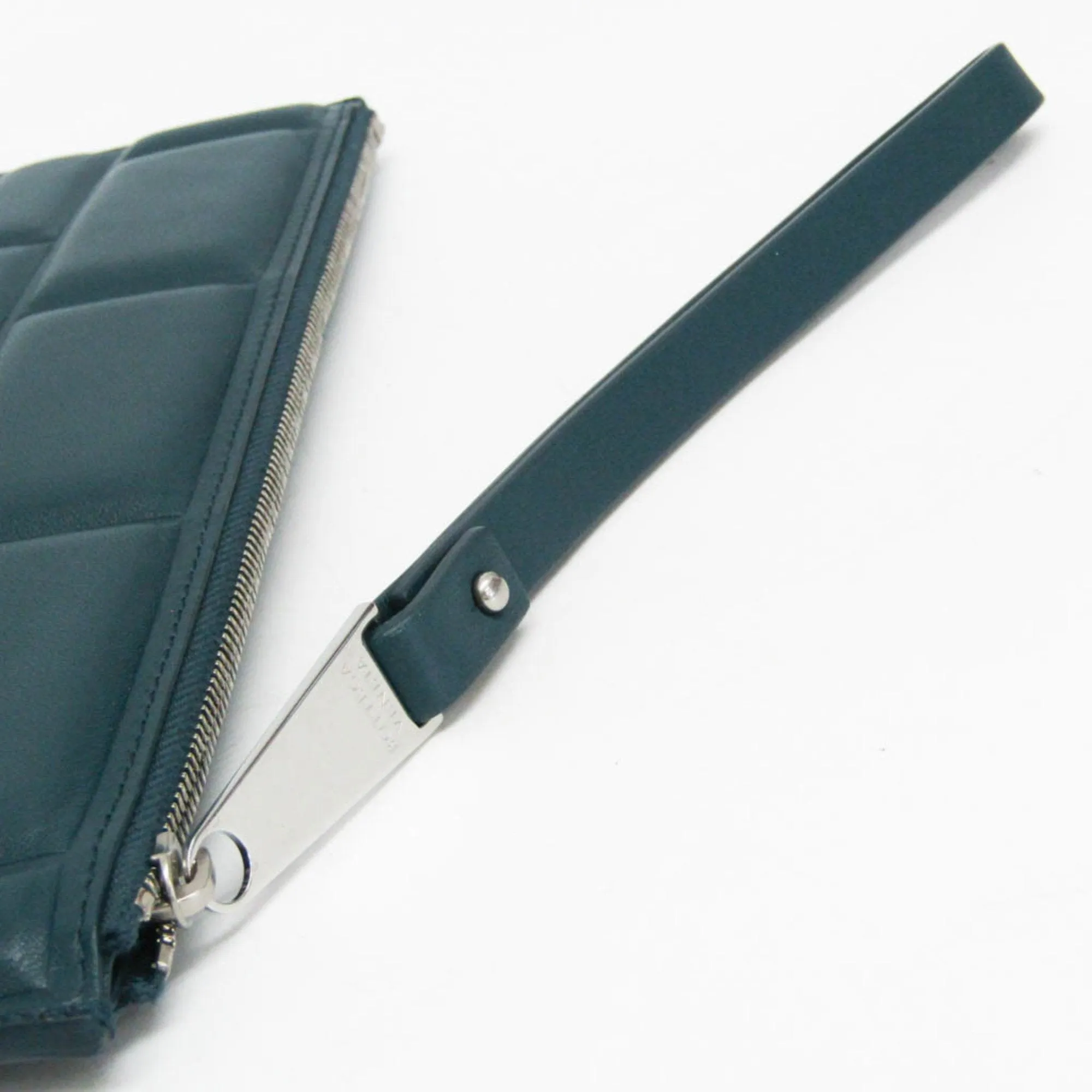 Bottega Veneta Bloc Turquoise Leather Bag