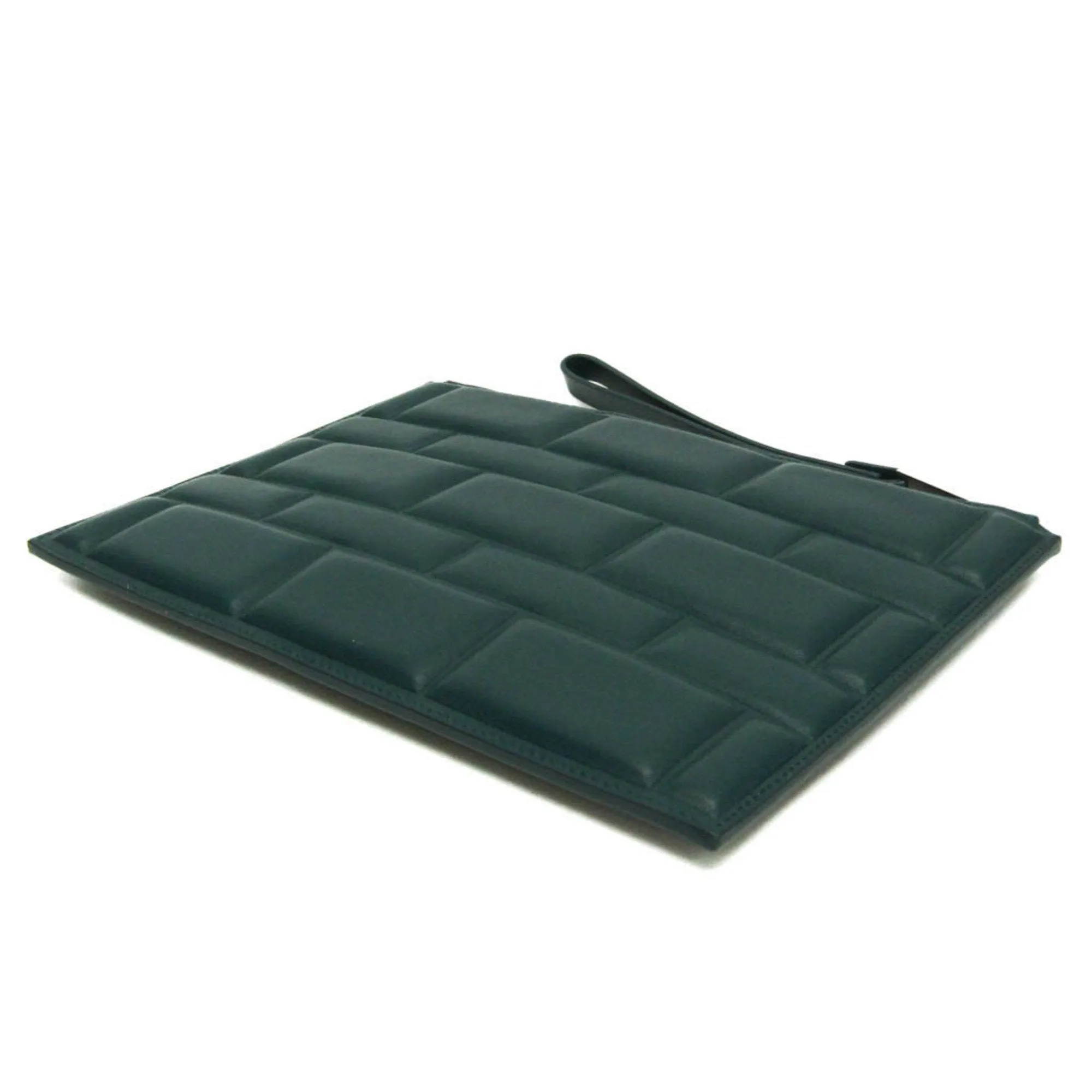 Bottega Veneta Bloc Turquoise Leather Bag