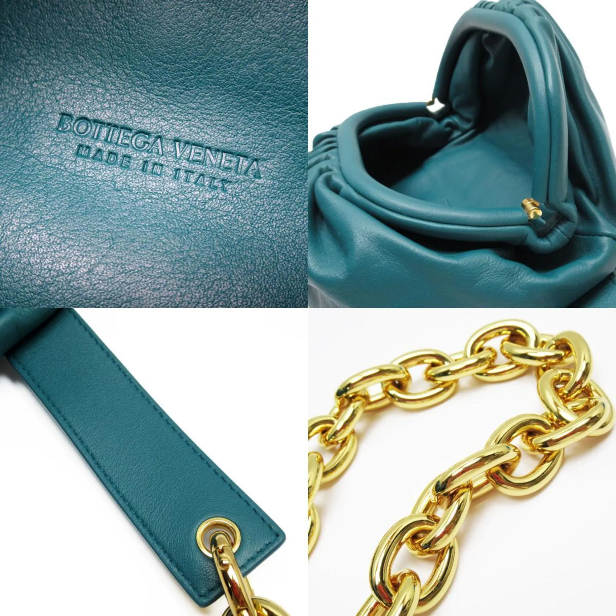 Bottega Veneta Blue Leather Bag