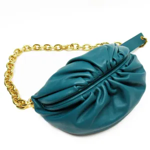 Bottega Veneta Blue Leather Bag