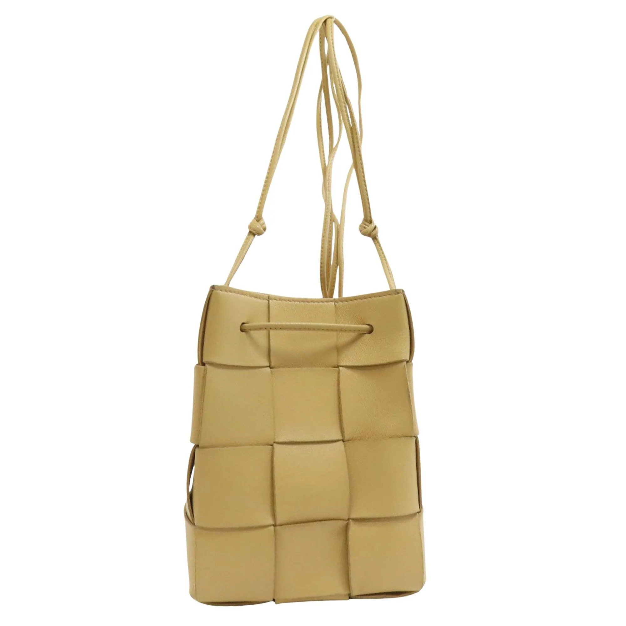 Bottega Veneta Cassette Beige Leather Bag