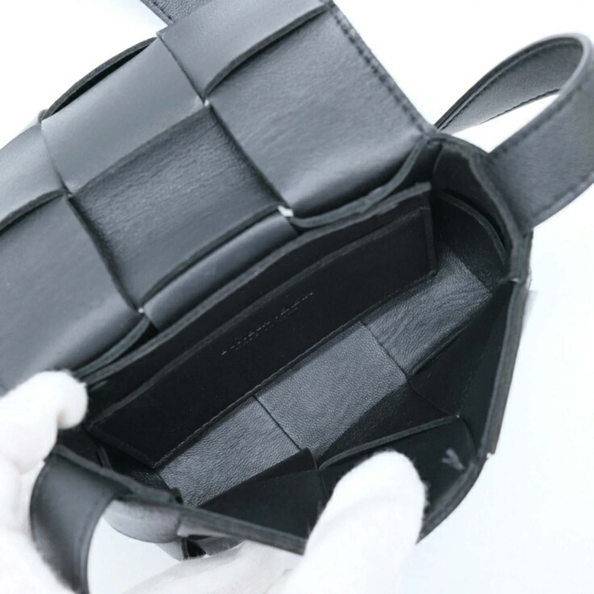 Bottega Veneta Cassette Black Leather Bag
