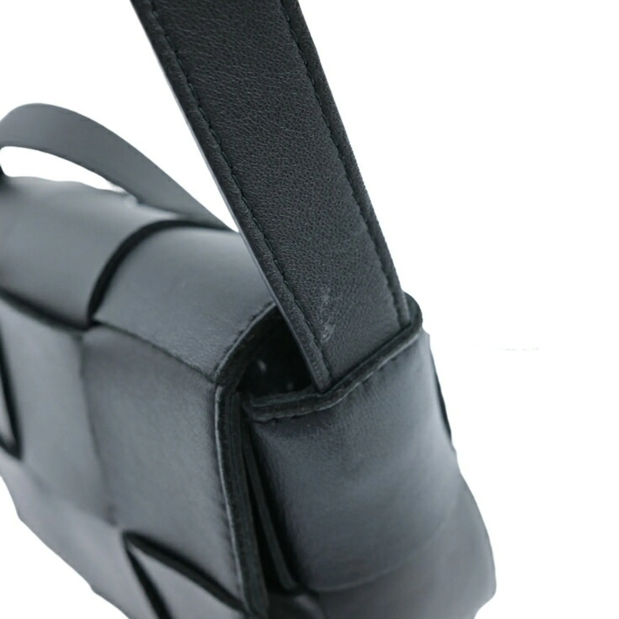 Bottega Veneta Cassette Black Leather Bag