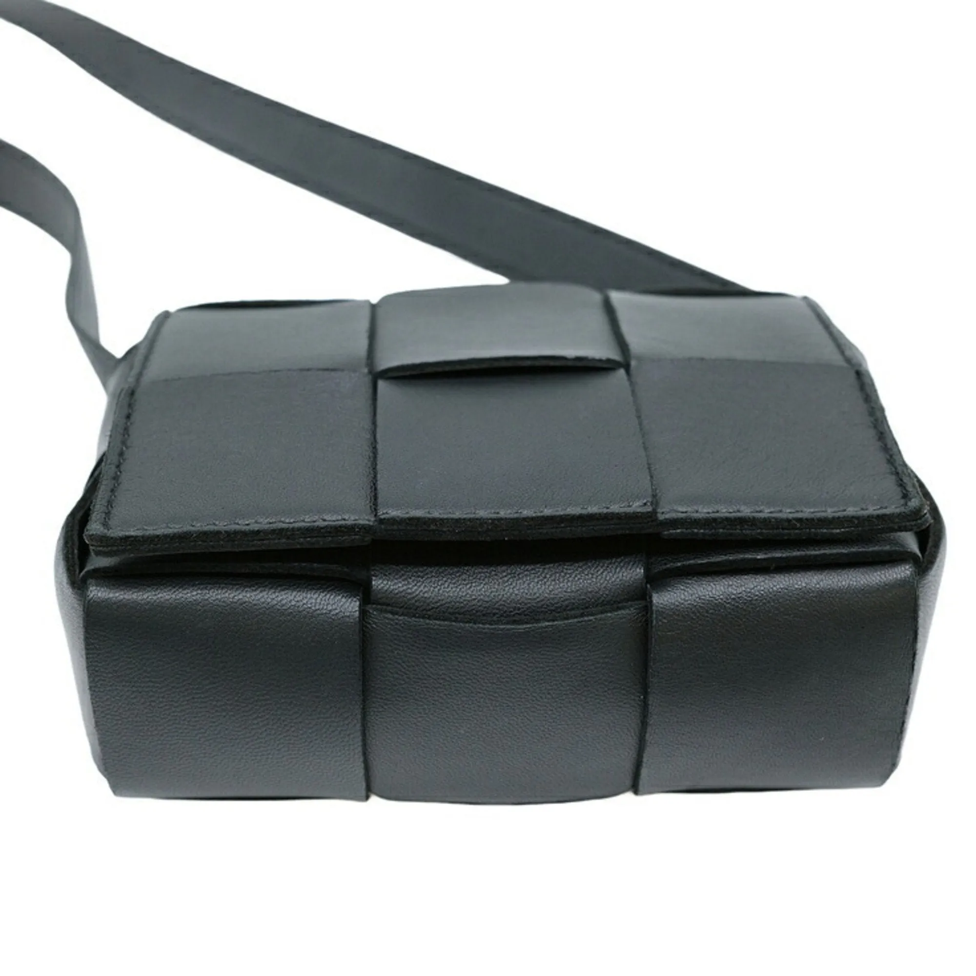 Bottega Veneta Cassette Black Leather Bag