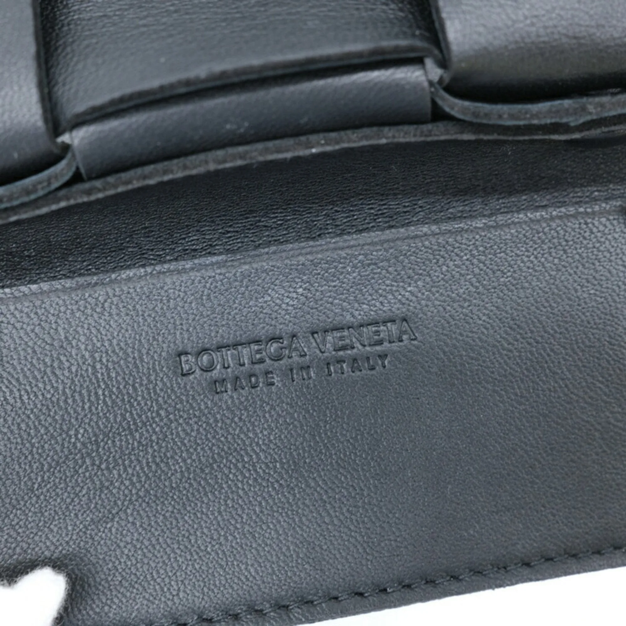 Bottega Veneta Cassette Black Leather Bag