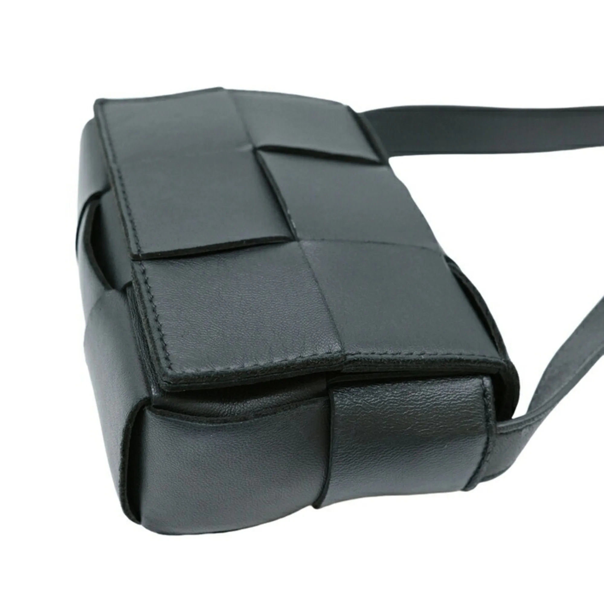 Bottega Veneta Cassette Black Leather Bag