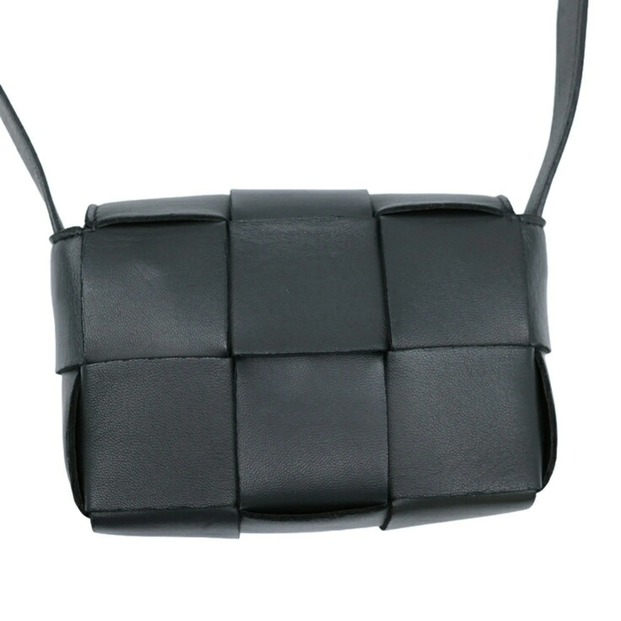 Bottega Veneta Cassette Black Leather Bag
