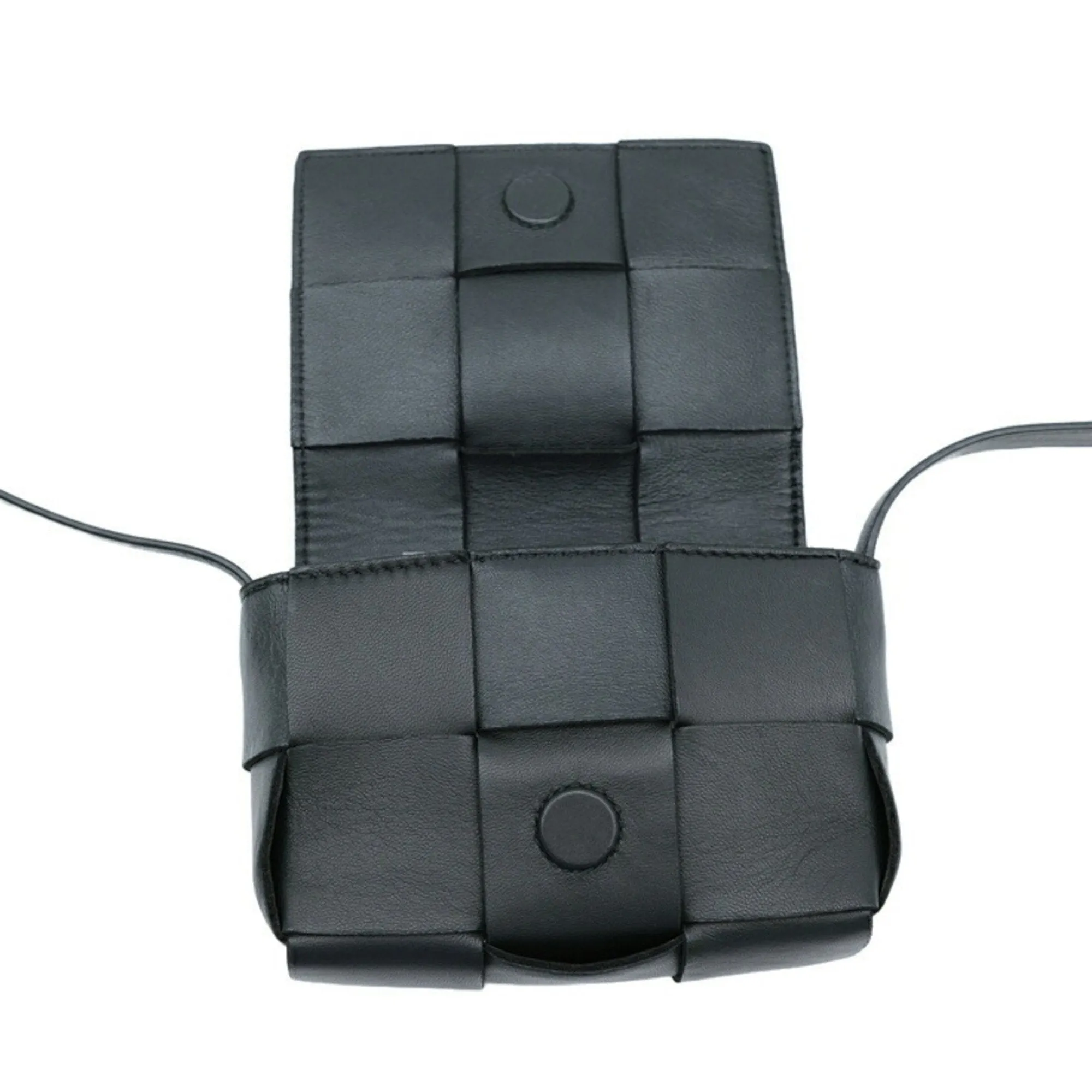 Bottega Veneta Cassette Black Leather Bag