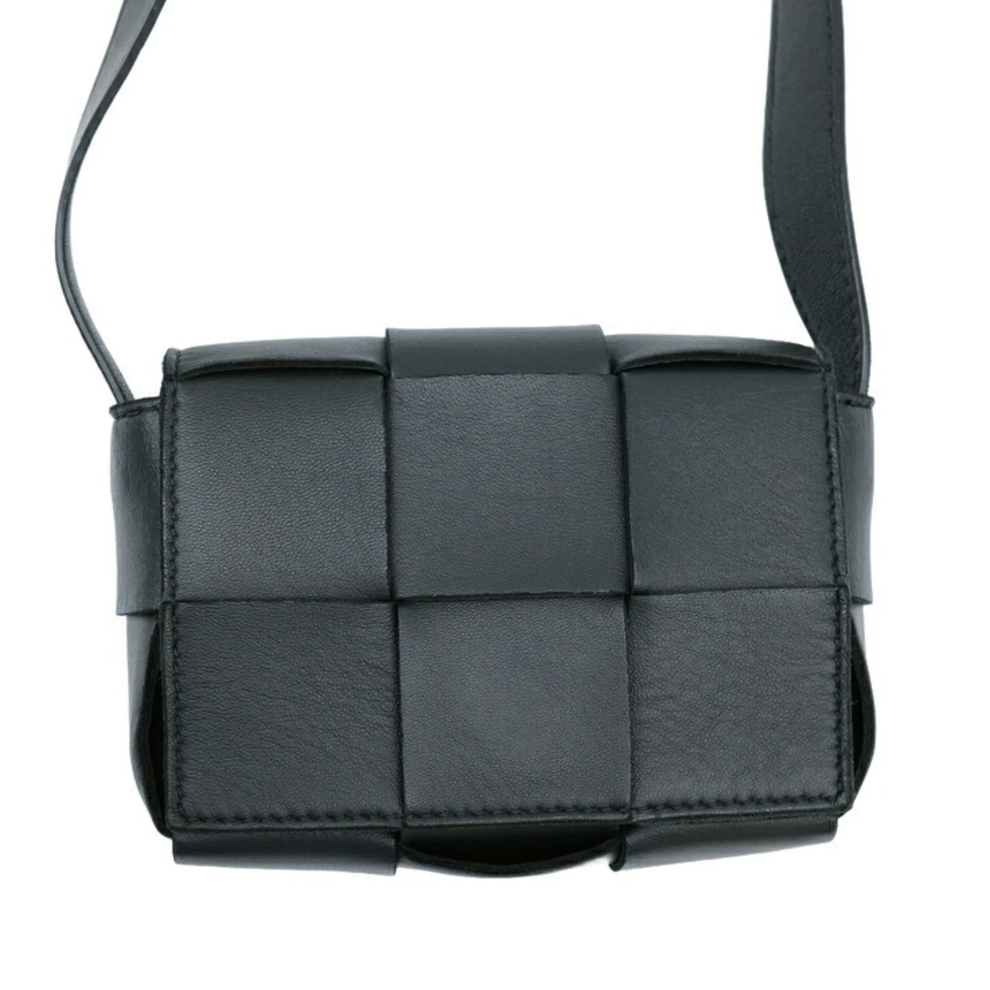 Bottega Veneta Cassette Black Leather Bag