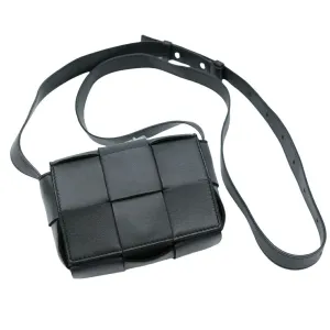 Bottega Veneta Cassette Black Leather Bag
