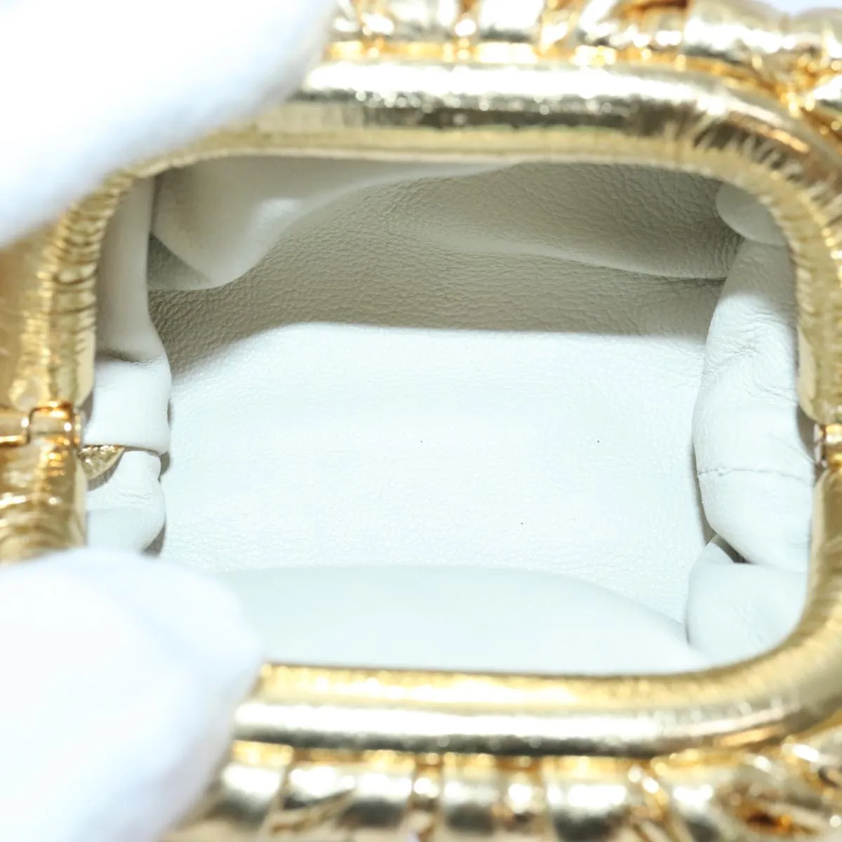 Bottega Veneta Gold Leather Bag
