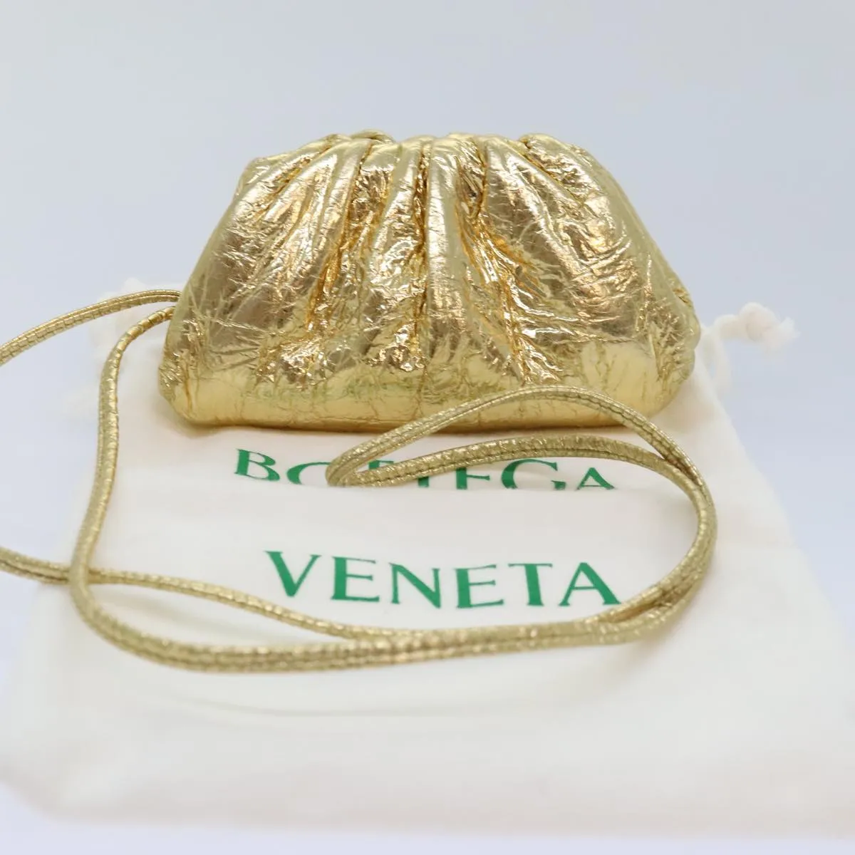 Bottega Veneta Gold Leather Bag