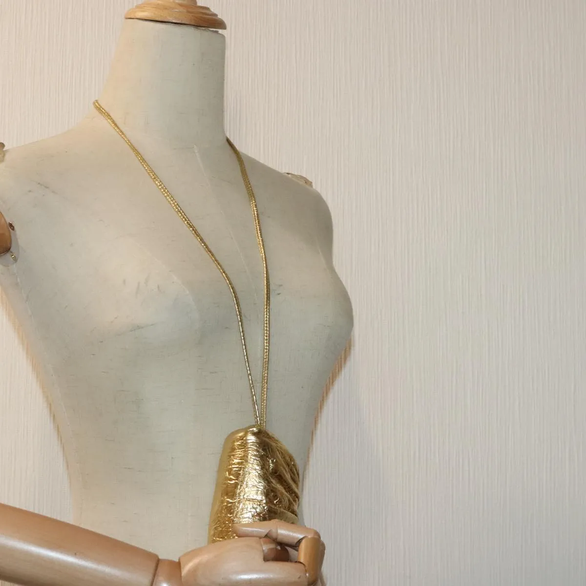 Bottega Veneta Gold Leather Bag