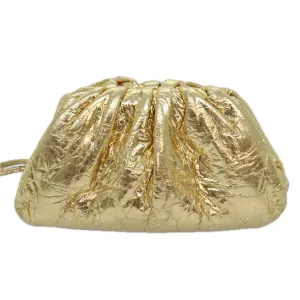 Bottega Veneta Gold Leather Bag
