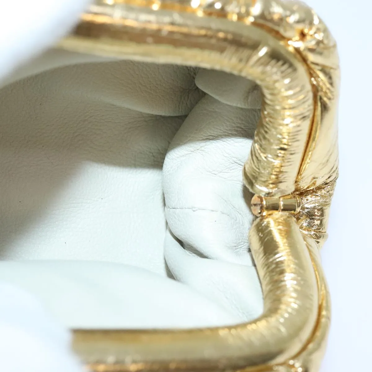 Bottega Veneta Gold Leather Bag