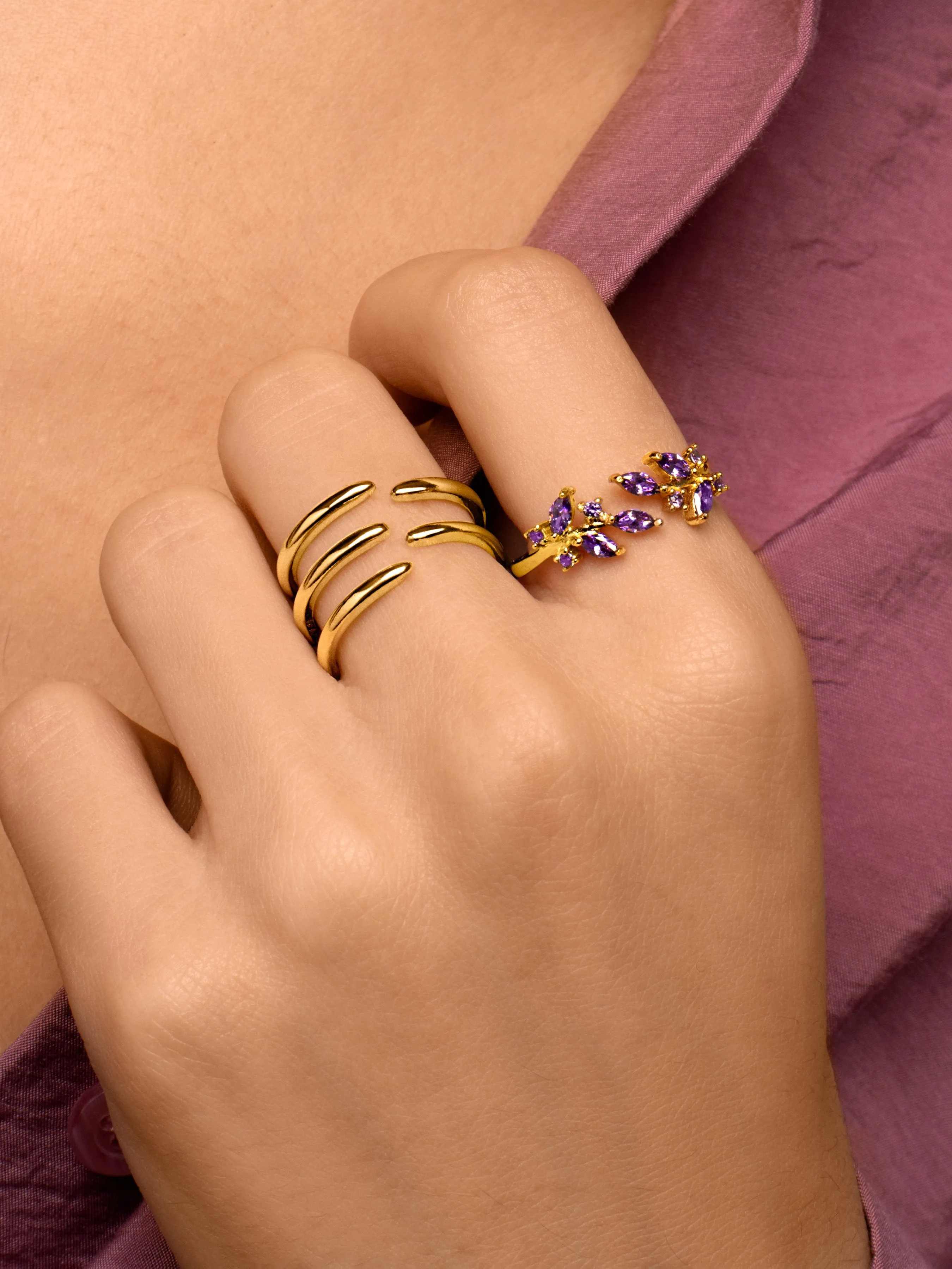 Bougainvillea Gold Ring