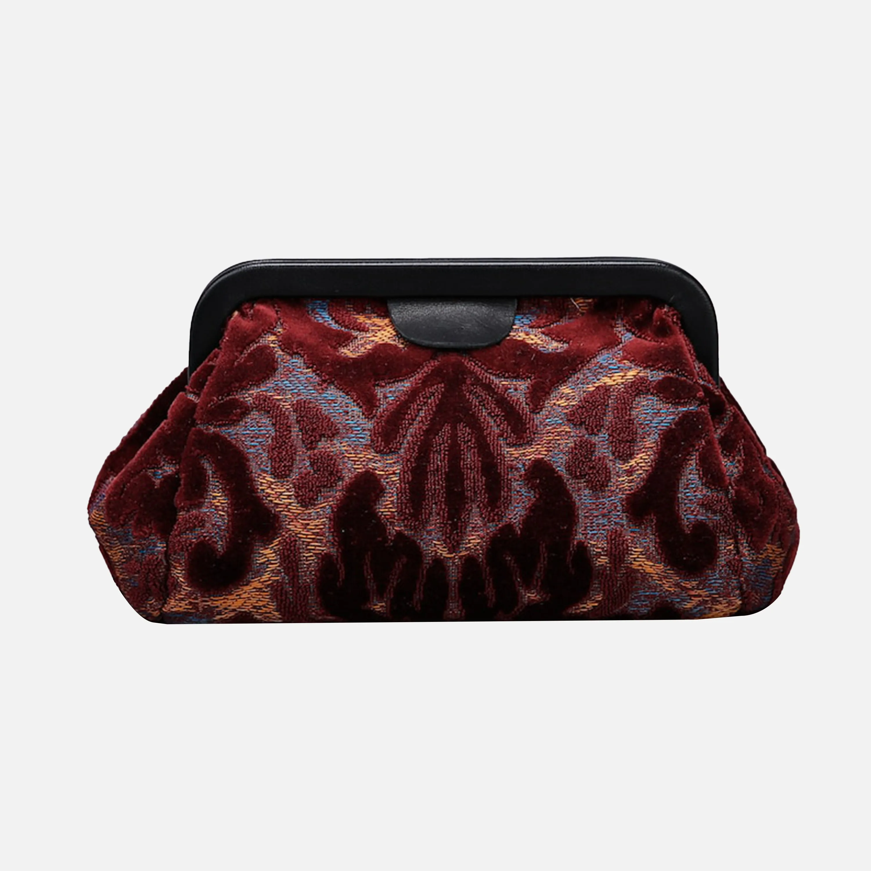 Burnout Velvet Wine Evening Bag Clutch