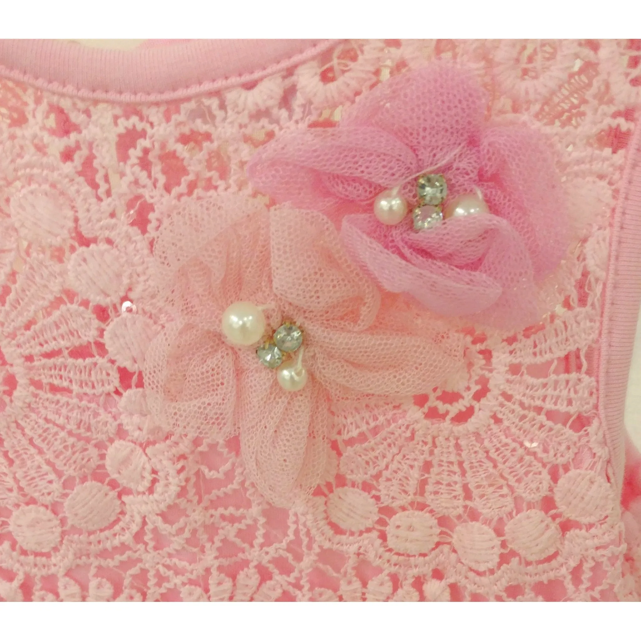 Cach Cach Pretty in Pink Crochet Dress