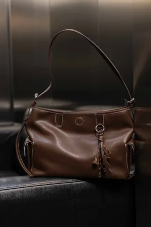 Cecilia Shoulder Bag - Cappucino - Tas Bahu Wanita Bahan Real Leather