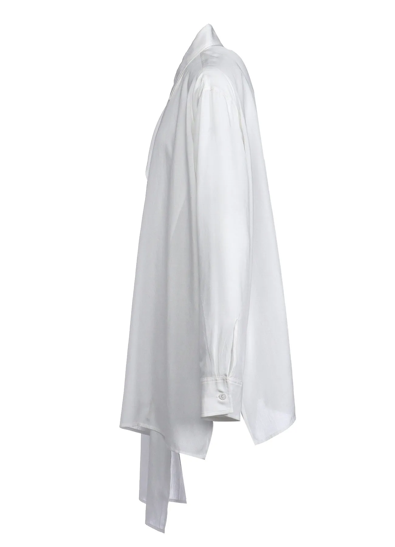 CELLULOSE POPLIN FRONT KNOT DETAIL BLOUSE