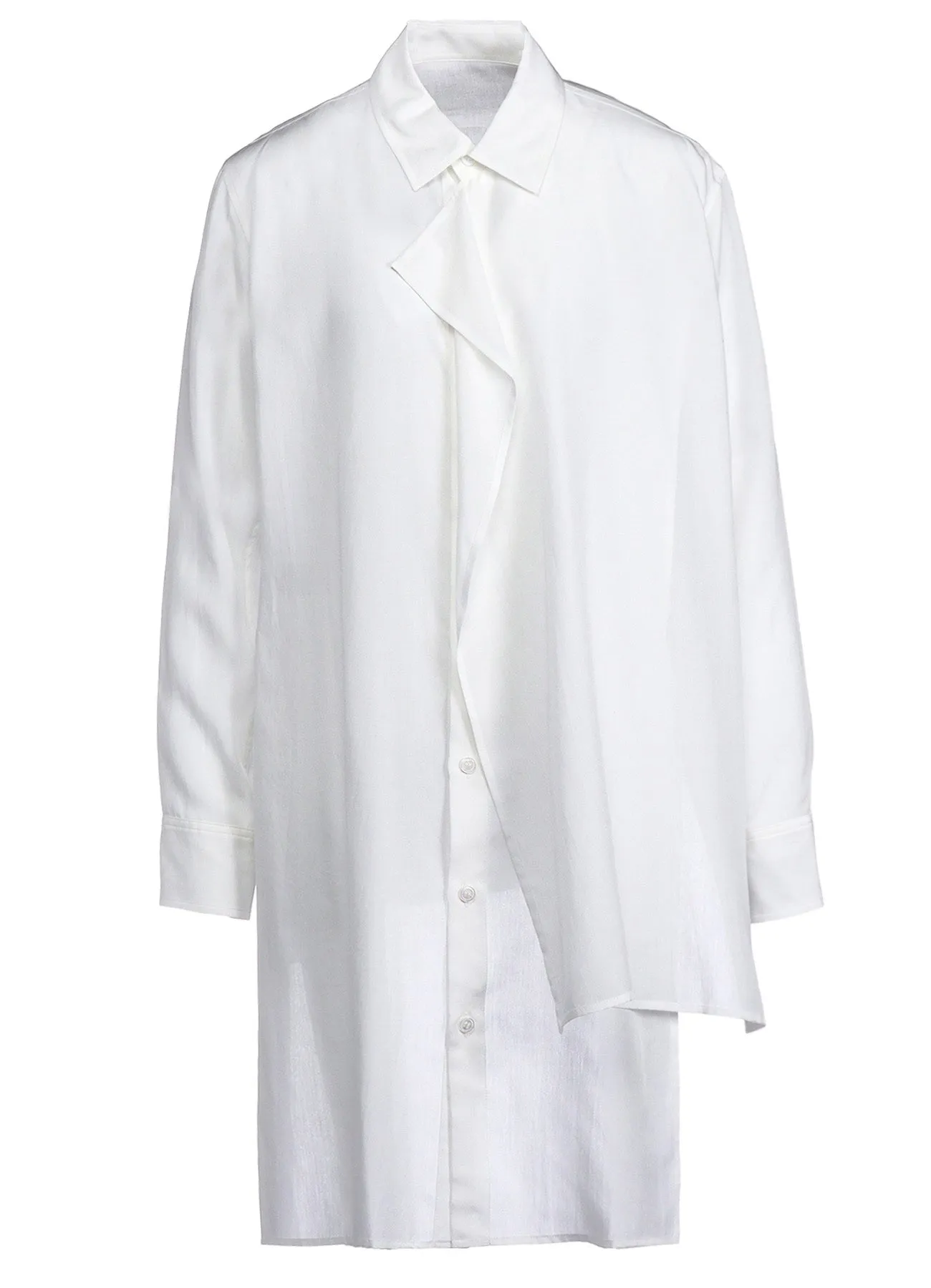 CELLULOSE POPLIN FRONT KNOT DETAIL BLOUSE