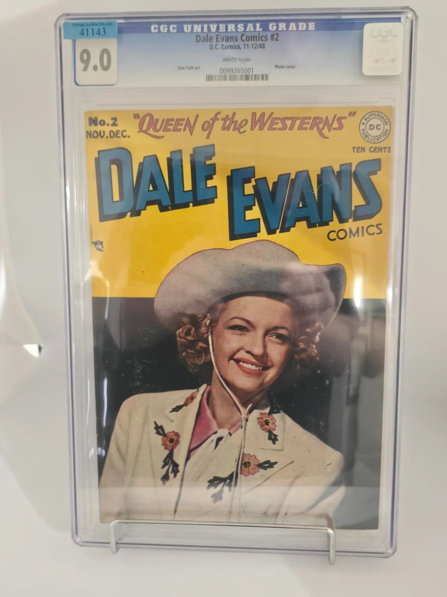 CGC Universal Grade 9.0 Dale Evans Comics #2