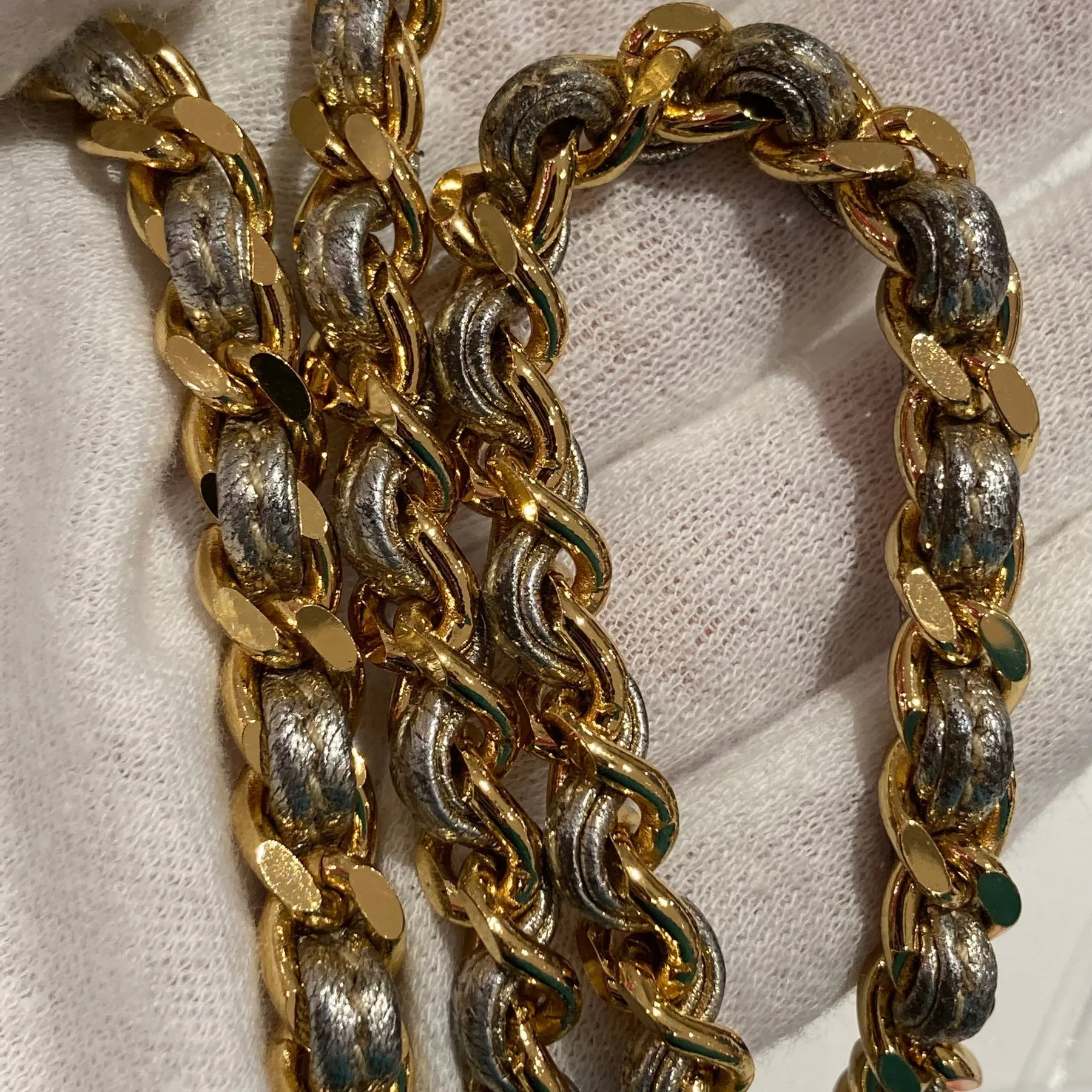 Chanel 1998 Woven Evening Bag Gold