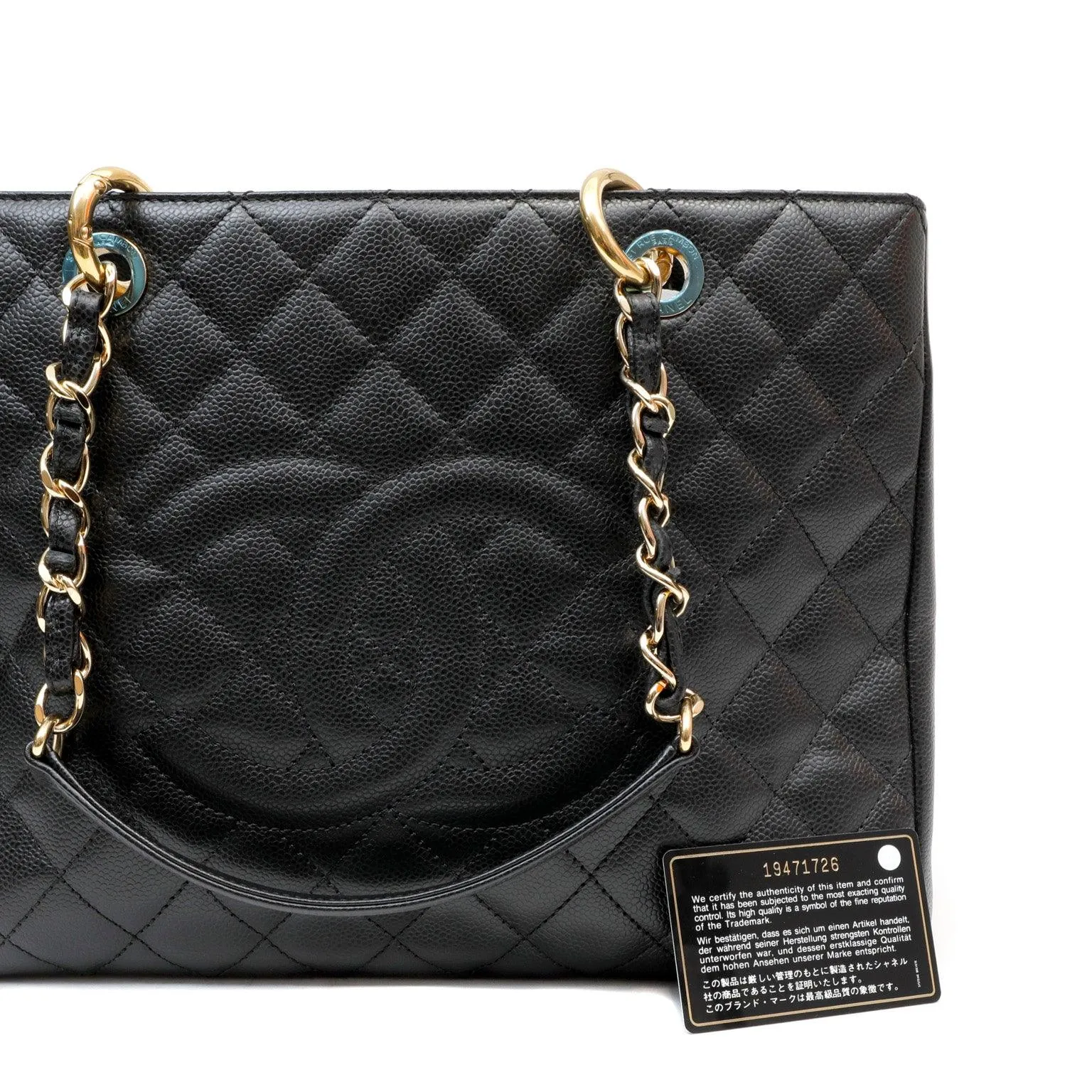 Chanel Black Caviar Grand Shopping Tote GST