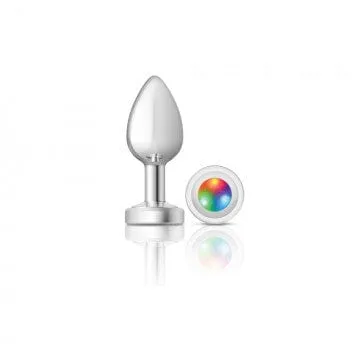 Cheeky Charms Silver Metal Luminous Butt Plug