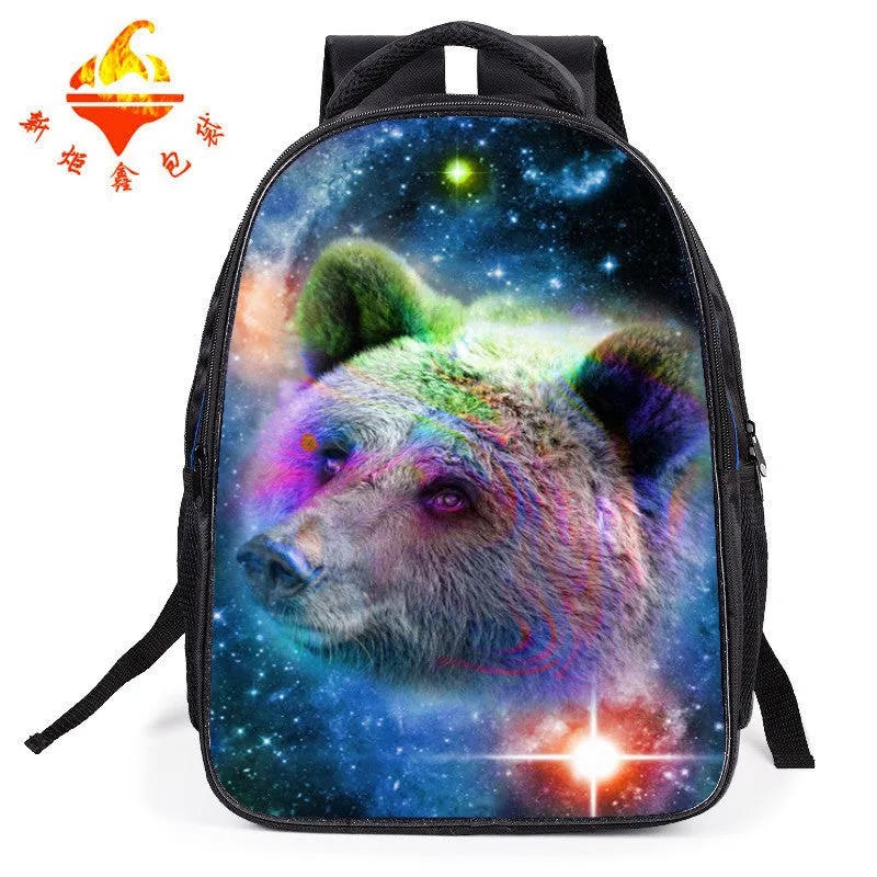 Children's cartoon schoolbag 1-3-6 grade burden on the load of tigers