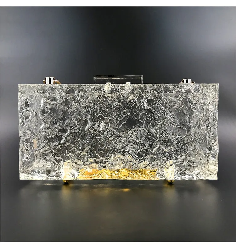 Clear Ice Evening Clutch