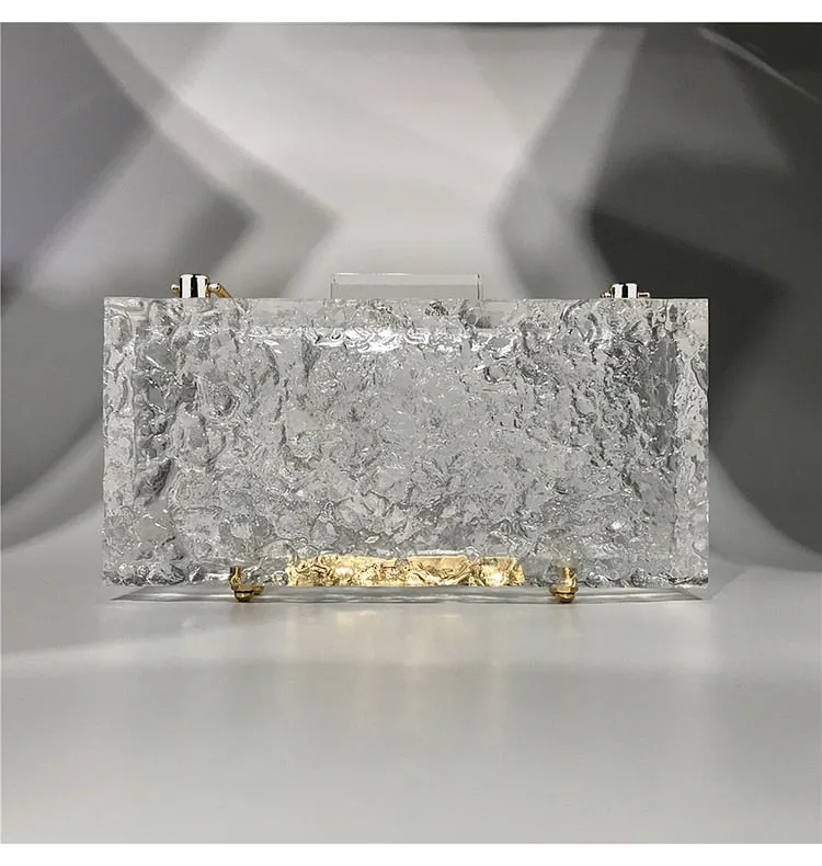 Clear Ice Evening Clutch