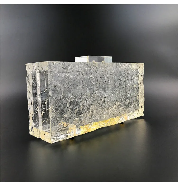 Clear Ice Evening Clutch