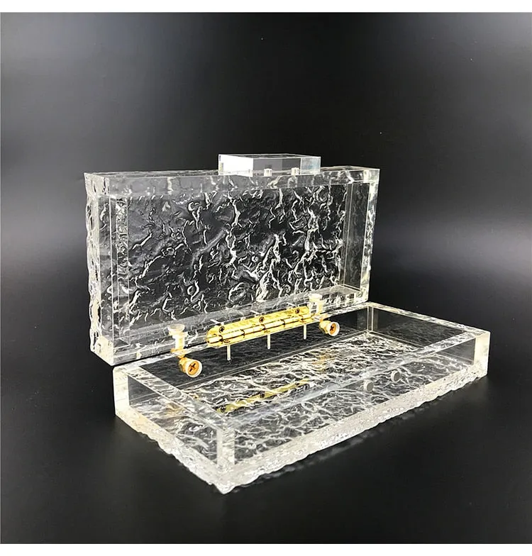 Clear Ice Evening Clutch