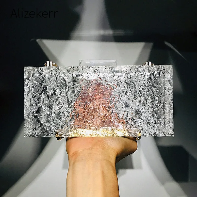 Clear Ice Evening Clutch