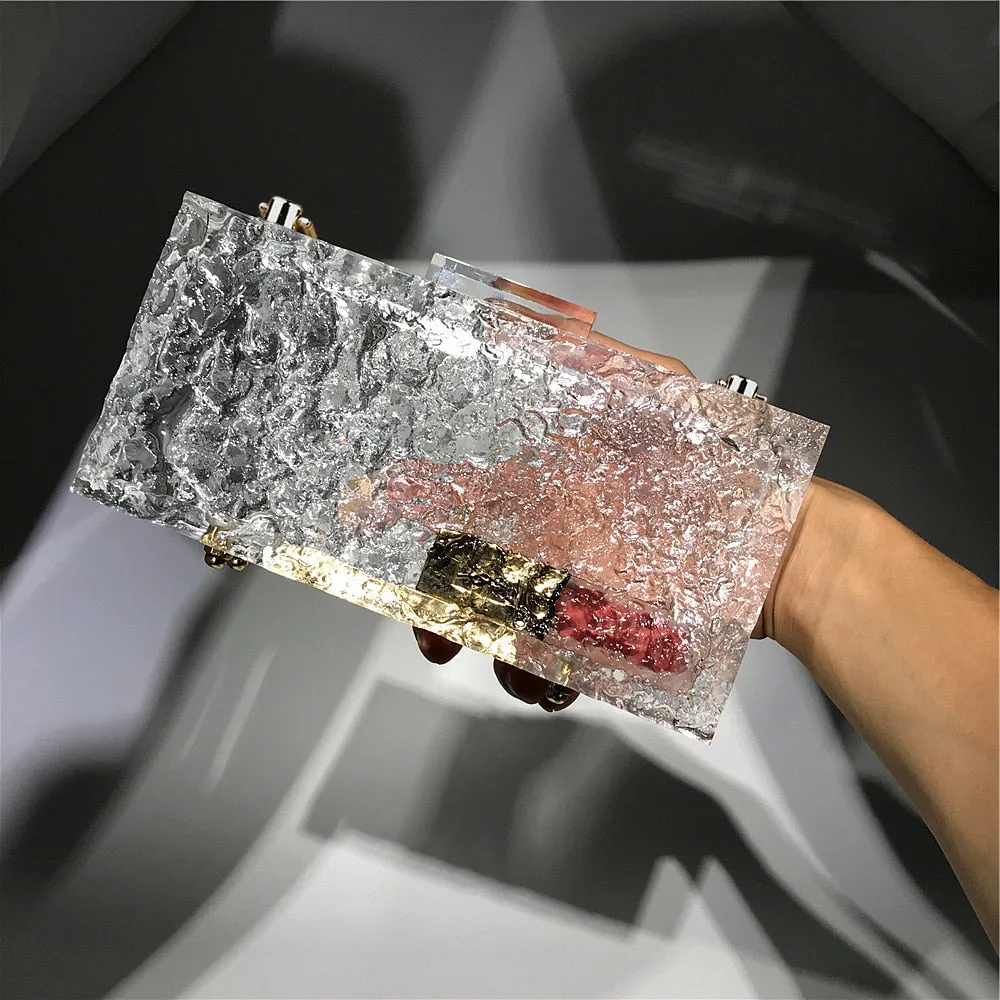 Clear Ice Evening Clutch