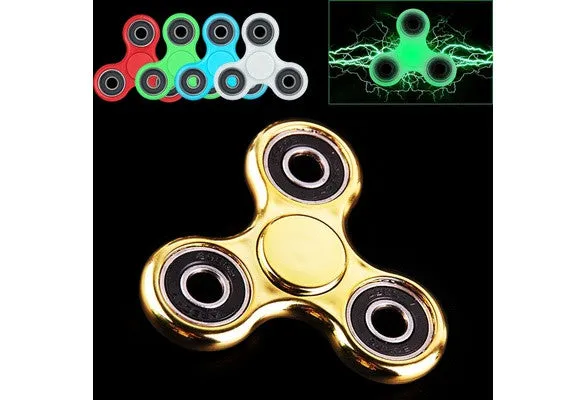 Color Transparent Luminous Effect Hand Spinner focus Toys EDC Fidget Spinner Toy Austism ADHD