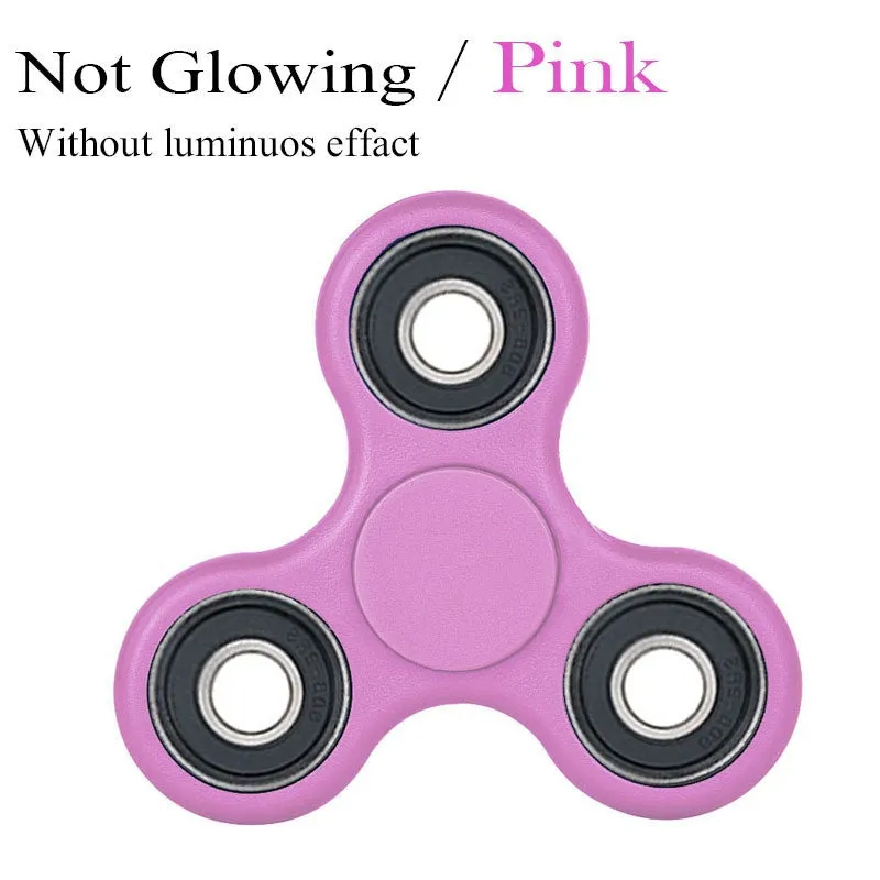 Color Transparent Luminous Effect Hand Spinner focus Toys EDC Fidget Spinner Toy Austism ADHD