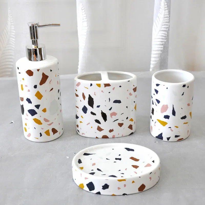 Colorful Decals Bathroom Accessory Set