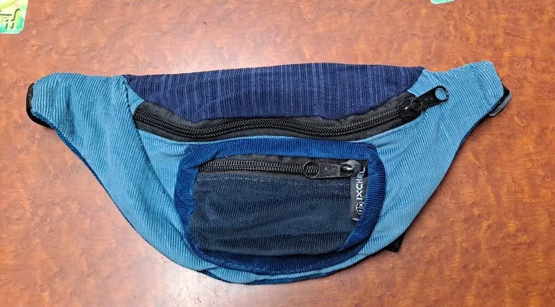 Corduroy Patchwork Rounded 3-Pocket Fanny Pack