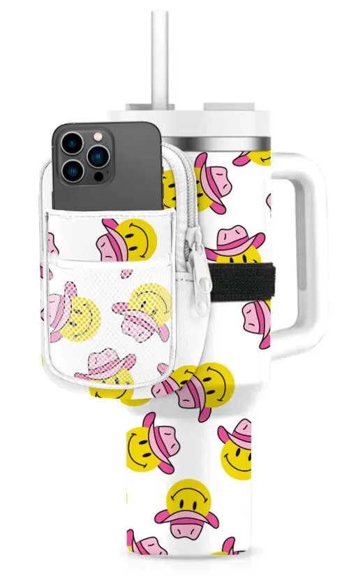 Cowboy Happy Face Wholesale Belt Bag for Tumbler